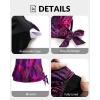 imageHolipick Women Plus Size Two Piece Tankini Swimsuit Tummy Control Bathing Suits Blouson Tankini Top with Boy ShortsPurple Leaf