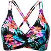 imageHolipick Womens Twist Front Bikini Tops  Push Up Bathing Suit Top Padded Swimsuit TopColorful Leaves