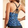 imageHolipick Womens Tankini Swim Top Only Tankini Bathing Suit Tops No BottomBlue Paisley
