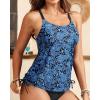 imageHolipick Womens Tankini Swim Top Only Tankini Bathing Suit Tops No BottomBlue Paisley