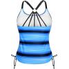imageHolipick Womens Tankini Swim Top Only Tankini Bathing Suit Tops No BottomBlue and Black Stripe