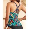 imageHolipick Womens Tankini Swim Top Only Tankini Bathing Suit Tops No BottomColorful Leaves