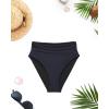 imageHolipick Women High Waisted Bikini Bottoms Tummy Control Swimsuit Bottom High Cut Bathing Suit Swim BottomBlack