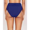 imageHolipick Women High Waisted Bikini Bottoms Tummy Control Swimsuit Bottom High Cut Bathing Suit Swim BottomBlue