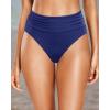 imageHolipick Women High Waisted Bikini Bottoms Tummy Control Swimsuit Bottom High Cut Bathing Suit Swim BottomBlue
