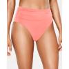 imageHolipick Women High Waisted Bikini Bottoms Tummy Control Swimsuit Bottom High Cut Bathing Suit Swim BottomCoral Pink