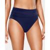 imageHolipick Women High Waisted Bikini Bottoms Tummy Control Swimsuit Bottom High Cut Bathing Suit Swim BottomNavy Blue1