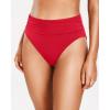 imageHolipick Women High Waisted Bikini Bottoms Tummy Control Swimsuit Bottom High Cut Bathing Suit Swim BottomRed