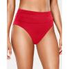 imageHolipick Women High Waisted Bikini Bottoms Tummy Control Swimsuit Bottom High Cut Bathing Suit Swim BottomRed