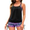 Black Purple Striped Geometry