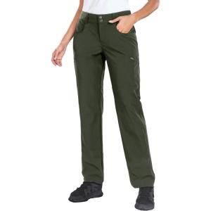 imageHolipick Womens Hiking Cargo Pants Lightweight Quick Dry Waterproof Outdoor Camping Travel Golf Pants with Pockets UPF 50Army Green