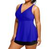 imageHolipick Plus Size Tankini Swimsuits for Women Two Piece Tummy Control Bathing Suits Flowy Tankini Top with Shorts