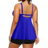 imageHolipick Plus Size Tankini Swimsuits for Women Two Piece Tummy Control Bathing Suits Flowy Tankini Top with Shorts