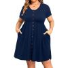 Navy Blue Short Sleeve