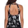 imageHolipick High Neck Tankini Top Bathing Suit Tops for Women Tummy Control Tank Tops SwimsuitsBlack Floral