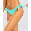 imageHolipick Bikini Bottoms for Women String Swim Bottom Adjustable Side Tie Bikini Bottom Low Rise Swimsuit BottomAqua