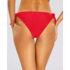 imageHolipick Bikini Bottoms for Women String Swim Bottom Adjustable Side Tie Bikini Bottom Low Rise Swimsuit BottomSolid Red