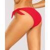 imageHolipick Bikini Bottoms for Women String Swim Bottom Adjustable Side Tie Bikini Bottom Low Rise Swimsuit BottomSolid Red
