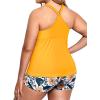 imageHolipick Two Piece Plus Size Tankini Swimsuits for Women Tummy Control Bathing Suits Athletic Tankini Top with Boy Shorts