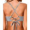imageHolipick Women Black High Waisted Bikini Twist Front Swimsuits 2 Piece Lace Up Bikini top with Tummy Control SwimsStripe
