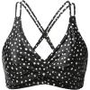 imageHolipick Women Black High Waisted Bikini Twist Front Swimsuits 2 Piece Lace Up Bikini top with Tummy Control SwimsBlack White Dot