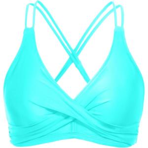 imageHolipick Women Black High Waisted Bikini Twist Front Swimsuits 2 Piece Lace Up Bikini top with Tummy Control SwimsAqua