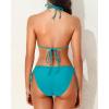 imageHolipick Two Piece Triangle Bikini Sets for Women String Bathing Suit Halter Top with Side Tie Bikini BottomTeal