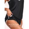 imageHolipick Blouson Tankini Swimsuits for Women  Two Piece Tummy Control Bathing Suit with Shorts Modest SwimwearBlack With Pocket