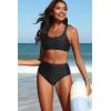 imageHolipick Women Bathing Suit Bottoms  High Waisted Bikini Bottoms Full Coverage Tummy Control Swim BottomBlack 1