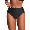 imageHolipick Women Bathing Suit Bottoms  High Waisted Bikini Bottoms Full Coverage Tummy Control Swim BottomBlack 1
