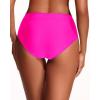 imageHolipick Women Bathing Suit Bottoms  High Waisted Bikini Bottoms Full Coverage Tummy Control Swim BottomHot Pink