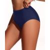 imageHolipick Women Bathing Suit Bottoms  High Waisted Bikini Bottoms Full Coverage Tummy Control Swim BottomNavy Blue 1