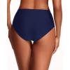 imageHolipick Women Bathing Suit Bottoms  High Waisted Bikini Bottoms Full Coverage Tummy Control Swim BottomNavy Blue 1