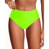 imageHolipick Women Bathing Suit Bottoms  High Waisted Bikini Bottoms Full Coverage Tummy Control Swim BottomNeon Green