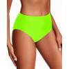 imageHolipick Women Bathing Suit Bottoms  High Waisted Bikini Bottoms Full Coverage Tummy Control Swim BottomNeon Green