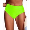 imageHolipick Women Bathing Suit Bottoms  High Waisted Bikini Bottoms Full Coverage Tummy Control Swim BottomNeon Green
