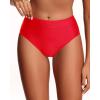 imageHolipick Women Bathing Suit Bottoms  High Waisted Bikini Bottoms Full Coverage Tummy Control Swim BottomRed