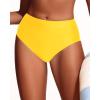 imageHolipick Women Bathing Suit Bottoms  High Waisted Bikini Bottoms Full Coverage Tummy Control Swim BottomYellow
