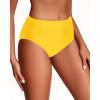 imageHolipick Women Bathing Suit Bottoms  High Waisted Bikini Bottoms Full Coverage Tummy Control Swim BottomYellow