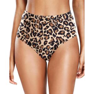 imageHolipick Women Bathing Suit Bottoms  High Waisted Bikini Bottoms Full Coverage Tummy Control Swim BottomLeopard