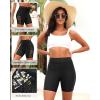 image7quot Swim Shorts Women  High Waisted Swimsuit Shorts Tummy Control Bathing Suit Lace Bottom with LinerBlack