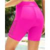image7quot Swim Shorts Women  High Waisted Swimsuit Shorts Tummy Control Bathing Suit Lace Bottom with LinerPink