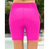 image7quot Swim Shorts Women  High Waisted Swimsuit Shorts Tummy Control Bathing Suit Lace Bottom with LinerPink