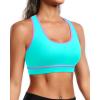 imageHolipick Womens Sports Bra Bikini Tops Racerback Swim Top Scoop Neck Bathing Suits Top Modest Padded Crop Tops Swimsuit OnlyAqua Purple