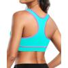 imageHolipick Womens Sports Bra Bikini Tops Racerback Swim Top Scoop Neck Bathing Suits Top Modest Padded Crop Tops Swimsuit OnlyAqua Purple