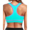 imageHolipick Womens Sports Bra Bikini Tops Racerback Swim Top Scoop Neck Bathing Suits Top Modest Padded Crop Tops Swimsuit OnlyAqua Purple