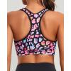 imageHolipick Womens Sports Bra Bikini Tops Racerback Swim Top Scoop Neck Bathing Suits Top Modest Padded Crop Tops Swimsuit OnlyColorful Leopard