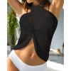 imageHolipick Sarong Cover Up Wrap Skirt Bathing Suit Sheer Swimsuit Sarong for Beach Chiffon CoverupBlack