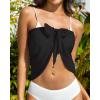 imageHolipick Sarong Cover Up Wrap Skirt Bathing Suit Sheer Swimsuit Sarong for Beach Chiffon CoverupBlack