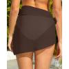 imageHolipick Sarong Cover Up Wrap Skirt Bathing Suit Sheer Swimsuit Sarong for Beach Chiffon CoverupBrown